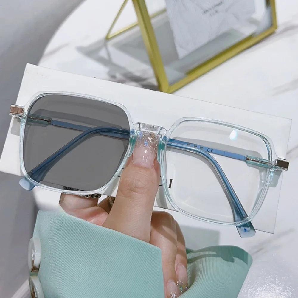 Photochromic Anti Radiation Glasses Metal Eyeglass For Woman Men Badiee Stylez