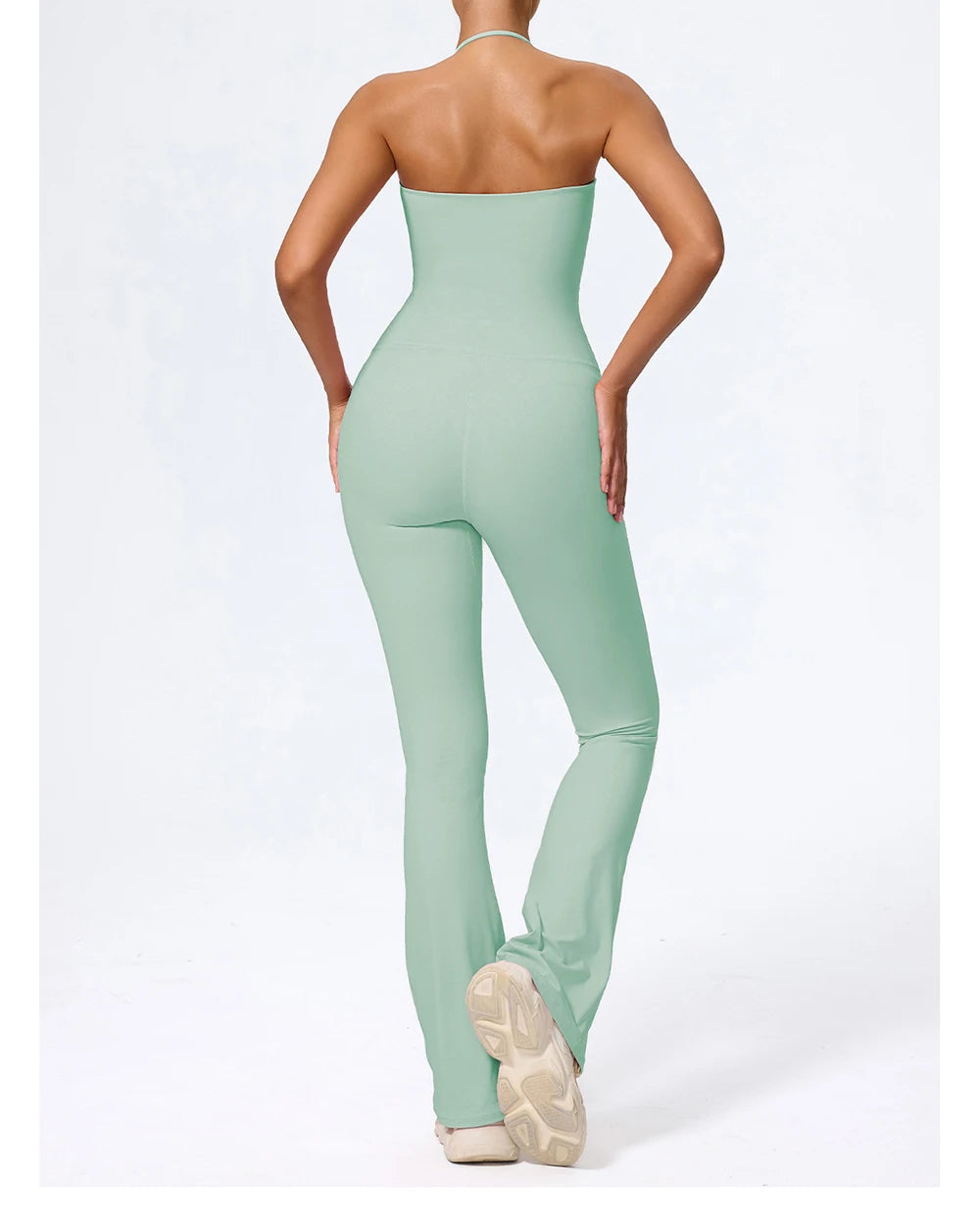 Fashionable Peach-Shaped Hip-Lifting And Neck-Hanging Yoga Jumpsuit For Women Casual And Slightly Flared Fitness Yoga Wear Badiee Stylez