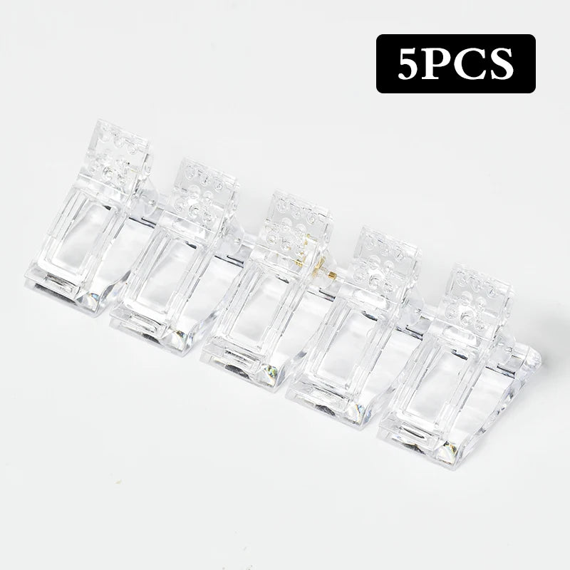 Acrylic Nail Clip Transparent Gel Quick Building Nail Tips Clips Fingernail Extension UV Clamps Manicuring Art Builder Tools Set J96625 5