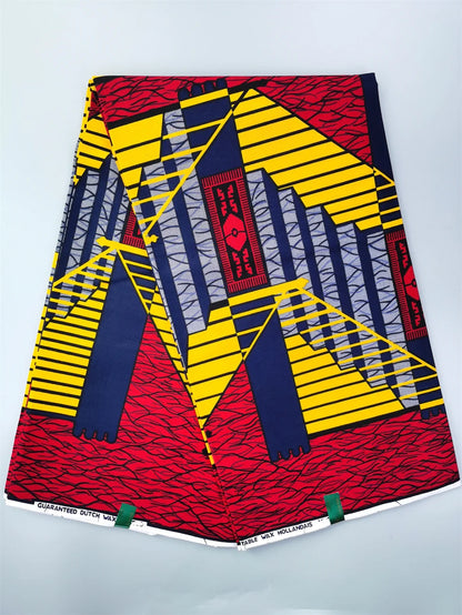 Classical Veritable Wax Guaranteed Real wax print fabric dutch hollandais pagne africa Dress 100% cotton 6yards Navy Blue 6Yards 950g