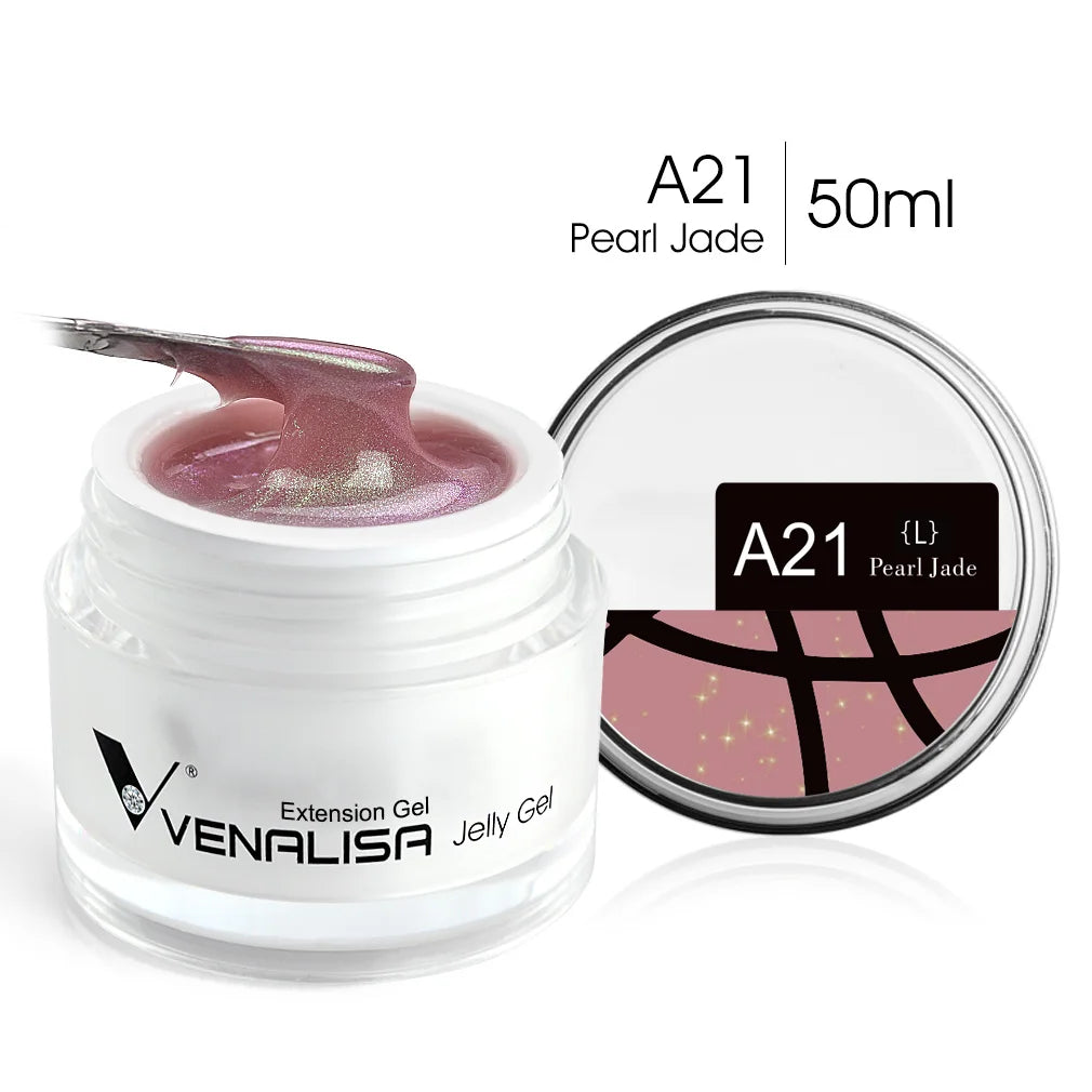 50ml Venalisa Soak off Thick Jelly Gel UV Construction Gel Builder Extend 24 Color Camouflage Milky White Nail Art Hard Nail Gel A21L