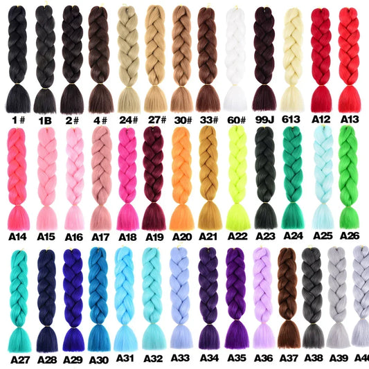 YUNLU 24Inch Synthetic Crochet Hair Extensions for White Women Box Twist 165g Jumbo Braiding Hair Pre Stretched Wholesale