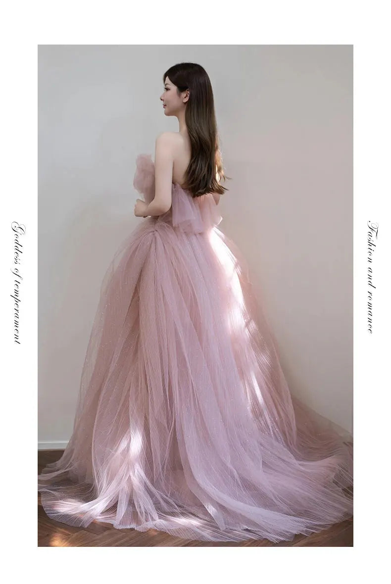 Princ Sle Wedding Dr Puffy Skirt Sweet Sle mid Waist Polyester Fiber Long Skirt No Sve Birthday Par aduation... Badiee Stylez