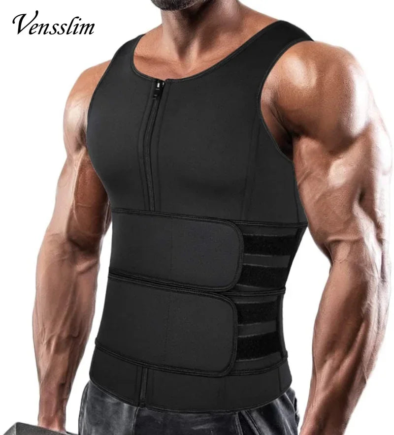 Vensslim Men Body Shaper Waist Trainer Vest Slimming Shirt Sauna Sweat Compression Undershirt Shapewear Fat Burner Workout Tops Badiee Stylez