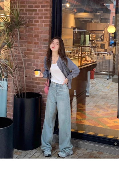 New 2025 Spring Summer Knit Cardigan O-Neck Solid Color Fashion High-Grade Comfortable Slim Casual Knitwear Tops