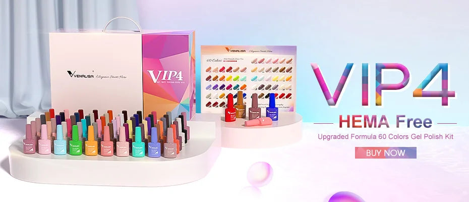 VENALISA Nail Gel Polish 7.5ml Super Glossy Glitter Gellack Great Coverage Soak Off UV LED Semi Permanent Beauty Nail Manicure