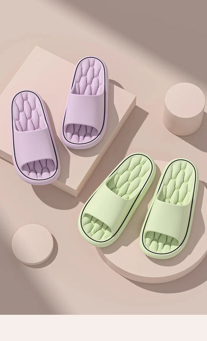 Super Light Soft Slippers Simple Fashion Slides EVA Elastic Shoes Colorful Sneakers In Door Bathroom Flip Flops