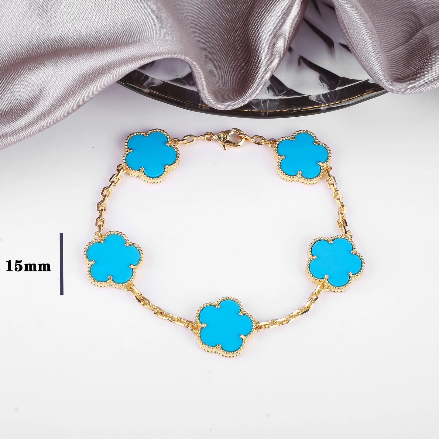 7 colors classic simple five-leaf flower pendant necklace natural stones clover Choker Chain for women party daily wear jewelry 27