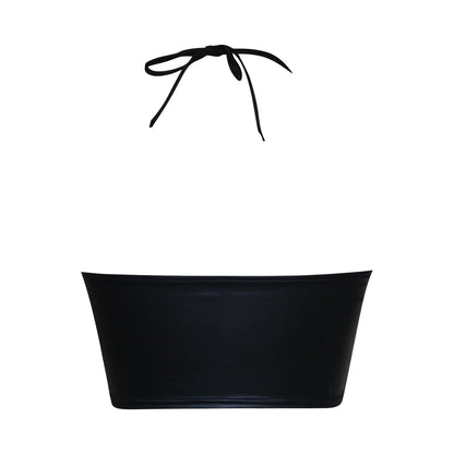 Women'S Pu Leather Lingerie Buckle Strappy Cut Out Bra Underwire Push Up Bralette For Sports Soft Stretch Elastic Underwear