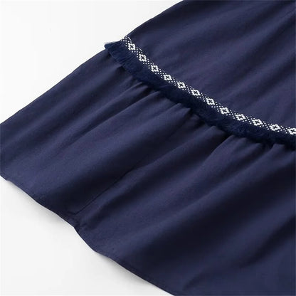 PB&ZA2024 Summer New Product: Casual Women's Fashion V-neck Sleeveless Waist Collection with Tassel Decoration Dress