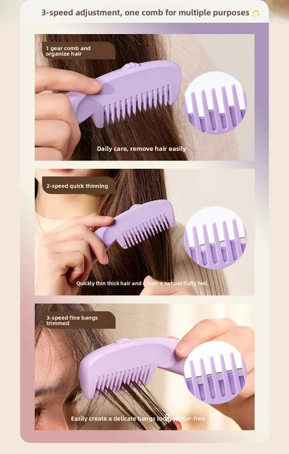 Portable Mini Hairdressing Comb Two-In-One Hair Cutting And Styling Professional Salon Comb for Black Hair And Wigs