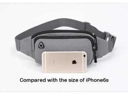 Nylon Waterproof Fanny Waist Bag Pack For Men Women Belt Pouch Male Belly Banana Ladies Bum Hip Kangaroo Sports Running Waistbag