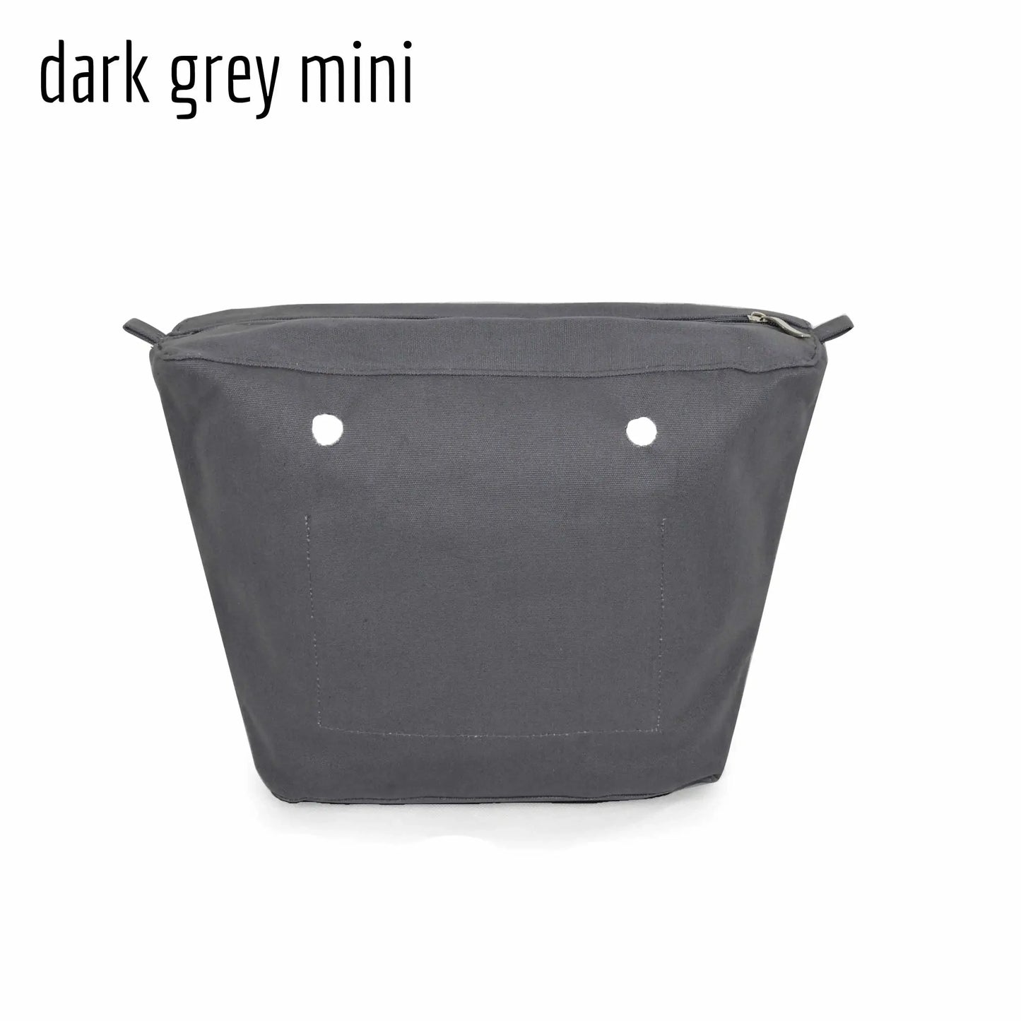 TANQU New Waterproof Inner Bag Organizer Insert Zipper Pocket for Classic Mini Obag Canvas Material for O Bag Dark grey mini CHINA