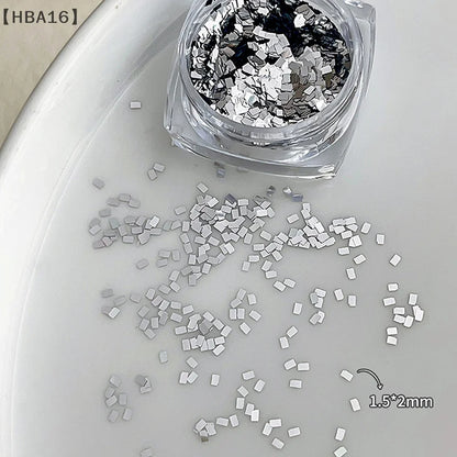 Holographic Laser Star Love Sequins Nail Glitter Gold Silver Sequin Mix Size Paillette DIY Design Nail Art Decorations Tool