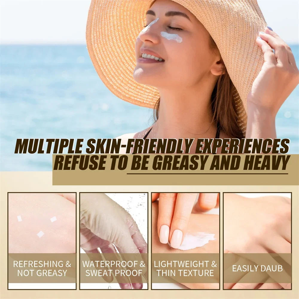 Spf50+ Moisturizing Rice Probiotic Sunscreen Skin Protection Refreshing Makeup Sunscreen Cream UV Resistance Facial Sunscreen