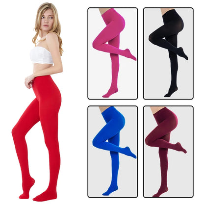 Plus Size Women Sexy Long Stockings Candy Color Velvet Pantyhose Spring Summer Autumn Large Elastic Tights school girl lingerie Badiee Stylez