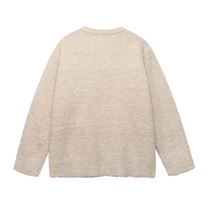 2025 Autumn and winter men's and women's American retro fun cute cat jacquard knitted sweater loose and lazy couple's top Badiee Stylez