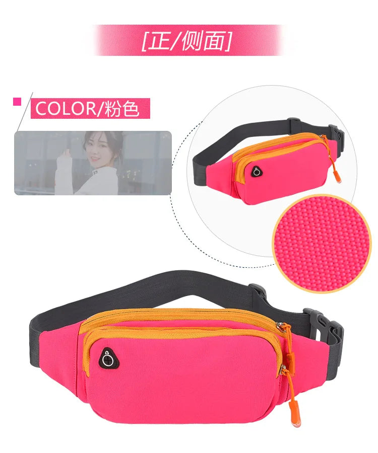 Nylon Waterproof Fanny Waist Bag Pack For Men Women Belt Pouch Male Belly Banana Ladies Bum Hip Kangaroo Sports Running Waistbag