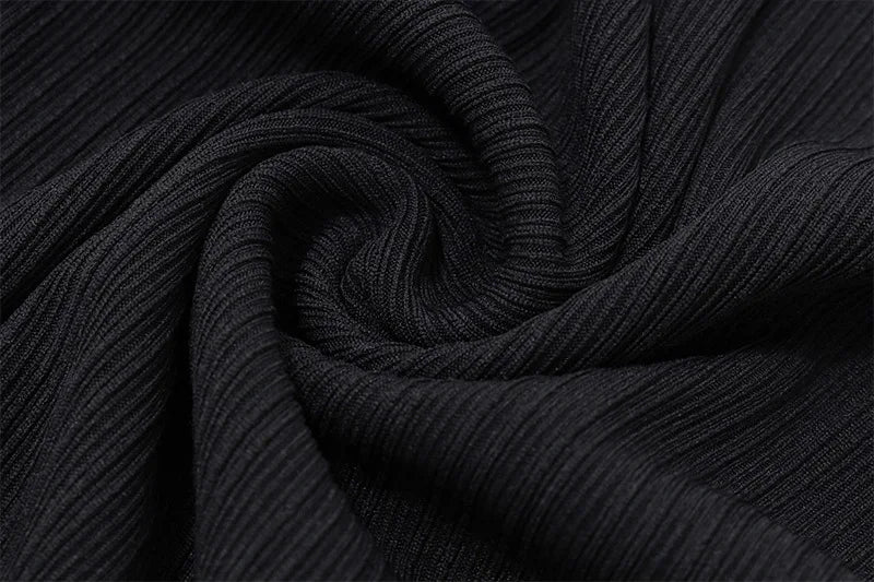 Sexy Black Dresses Autumn New Women Mini Dresses Streetwear Fashion Folds Long Sleeves V-Neck Dress Casual Slim Elegant Clothing