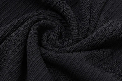 Sexy Black Dresses Autumn New Women Mini Dresses Streetwear Fashion Folds Long Sleeves V-Neck Dress Casual Slim Elegant Clothing