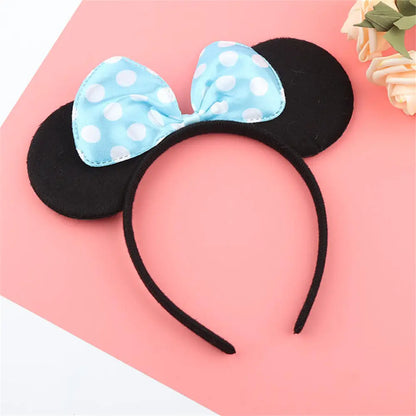 Knot Accessories Minnie Hairbands Favors Mom Lovely Ears Kids Mickey Headbands Hair Boys Party Sequin Baby Birthday Bows Girls Blue
