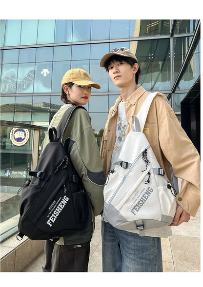 New Y2k Portable Light Nylon Crossbody Bag Trendy Rucksack Travel Shoulder Bag Casual knapsack Outdoor Sports Unisex Chest Packs