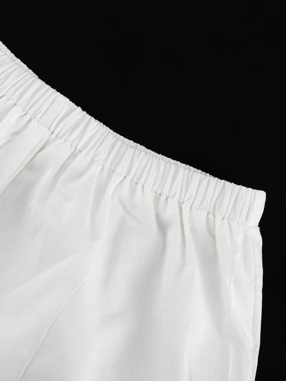 Marthaqiqi Cotton Women'S Nightwear Set Sexy Spaghetti Strap Sleepwear Tank Tops Nightie Backless Nightgowns Shorts Pajamas Suit