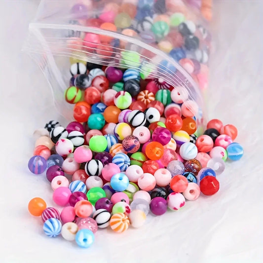 10/50/100pcs Men's Acrylic Round Balls Assorted Varieties Suitable For DIY Piercing Jewelry Such Earrings/Tongue/Navel Rings Random Color