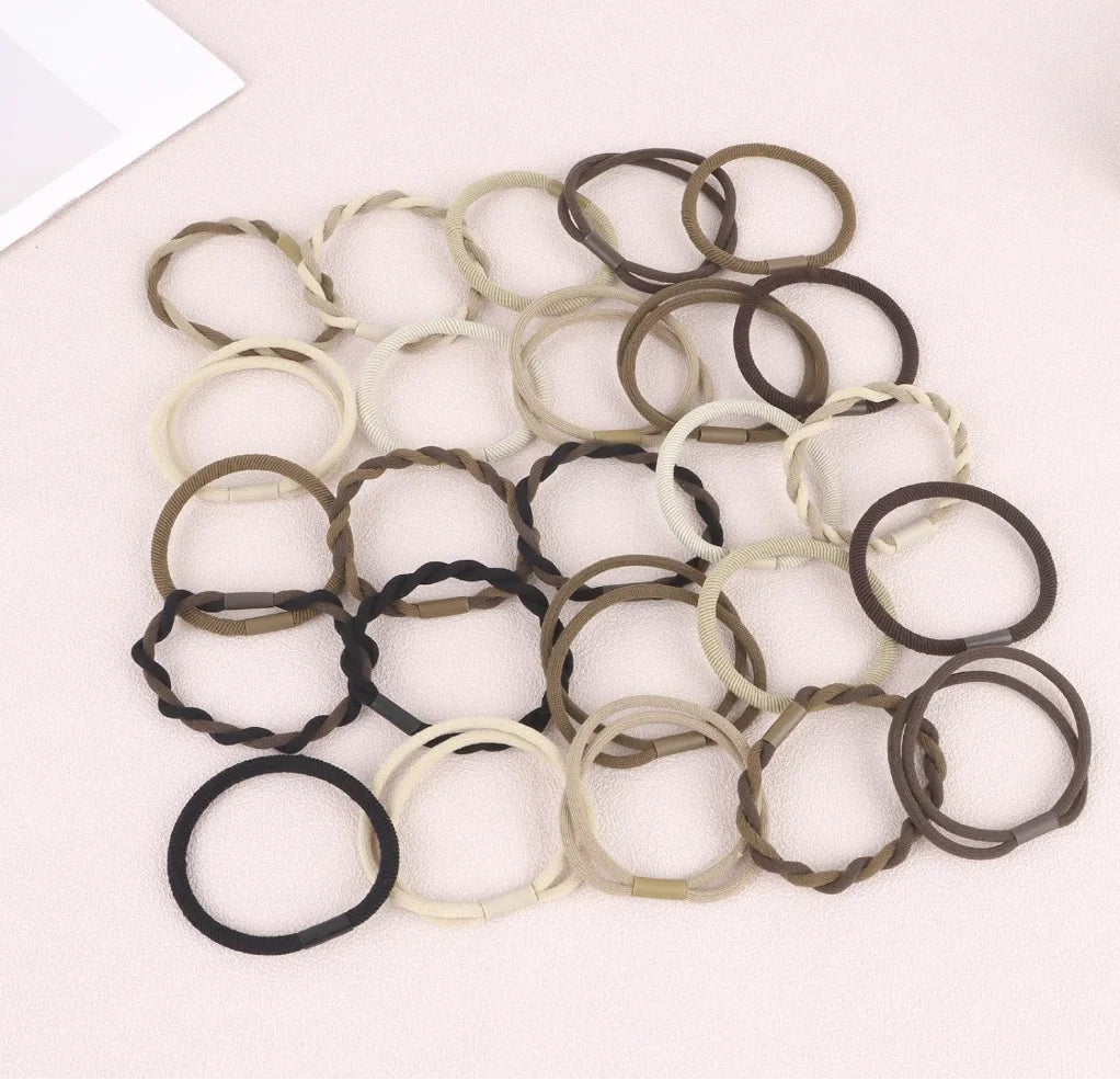 30PCS Boho Hair Ties for Women Elastic Hair Tie Bracelet Fashion Hair Bands No Damage Hair Ties Ponytail Holder for Thin Thick H