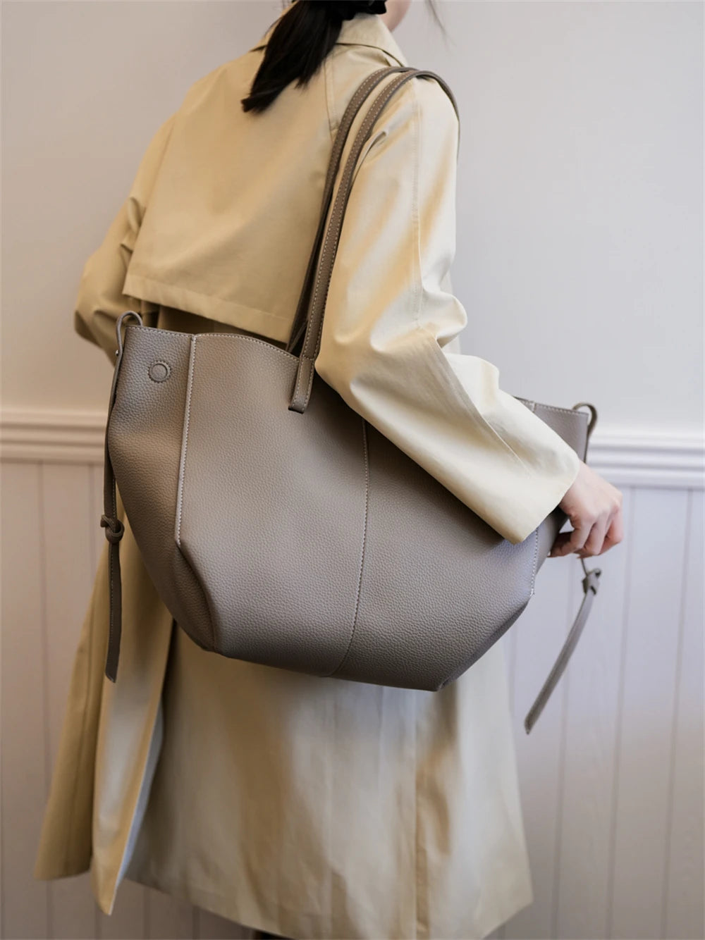 MOODS Branded Underarm Shoulder Bags For Women 2024 Latest Luxury Designer Handbags Soft PU Leather Large Capacity Shopping Tote