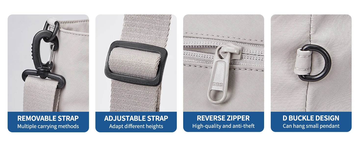 AJI Shoulder Bag For Women 2025 New Fashion Crossbody Bag Wear-Resistant Waterproof Nylon Female Handbags Ladies Messenger Bag