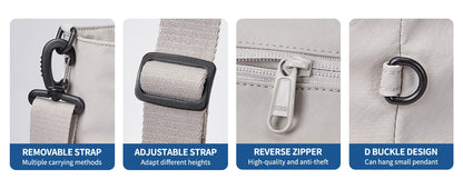 AJI Shoulder Bag For Women 2025 New Fashion Crossbody Bag Wear-Resistant Waterproof Nylon Female Handbags Ladies Messenger Bag