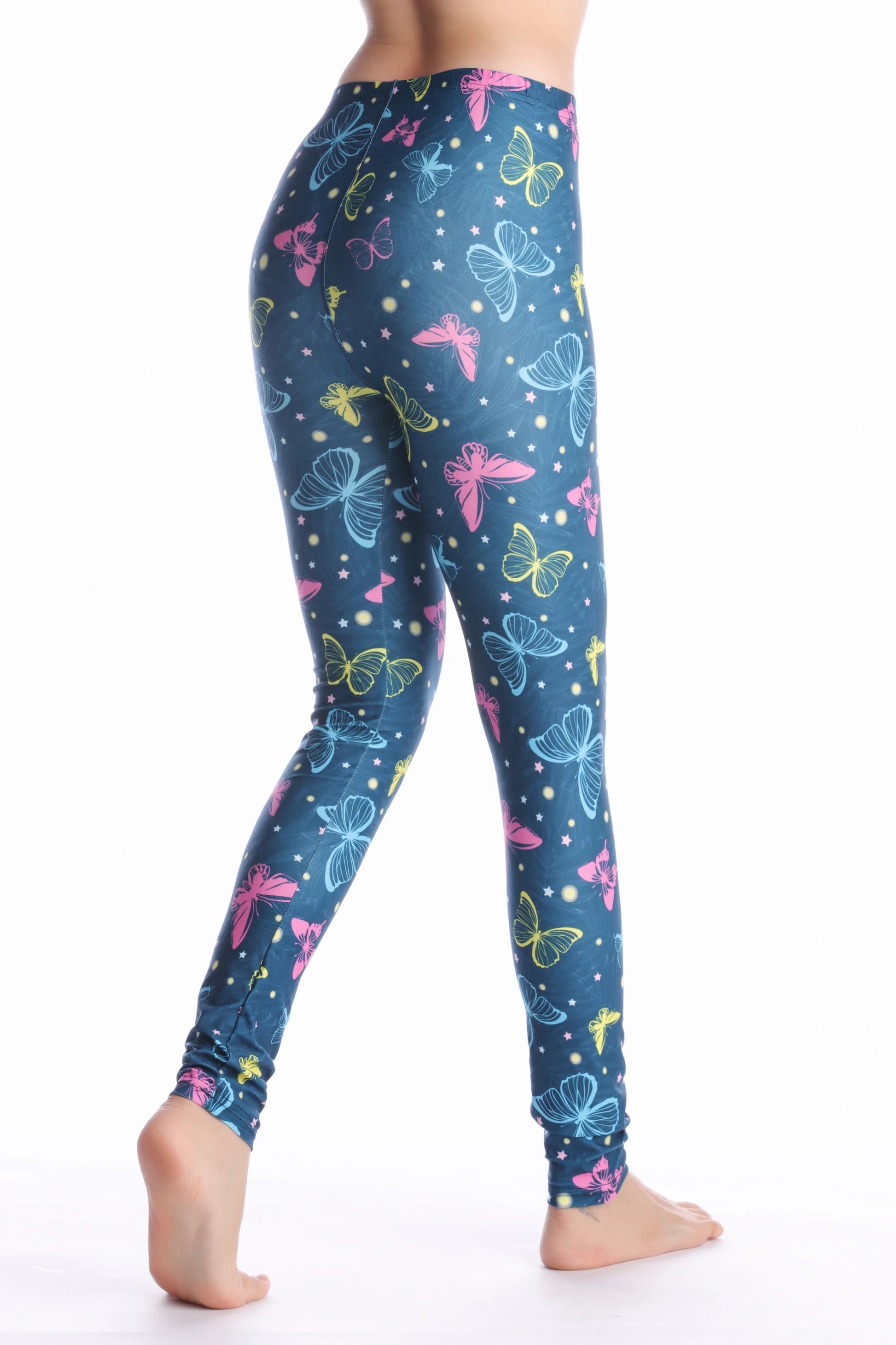 Women Leggings High Waist Cartoon Comic Beauty Print Trousers Soft Female Casual Elastic Pant
