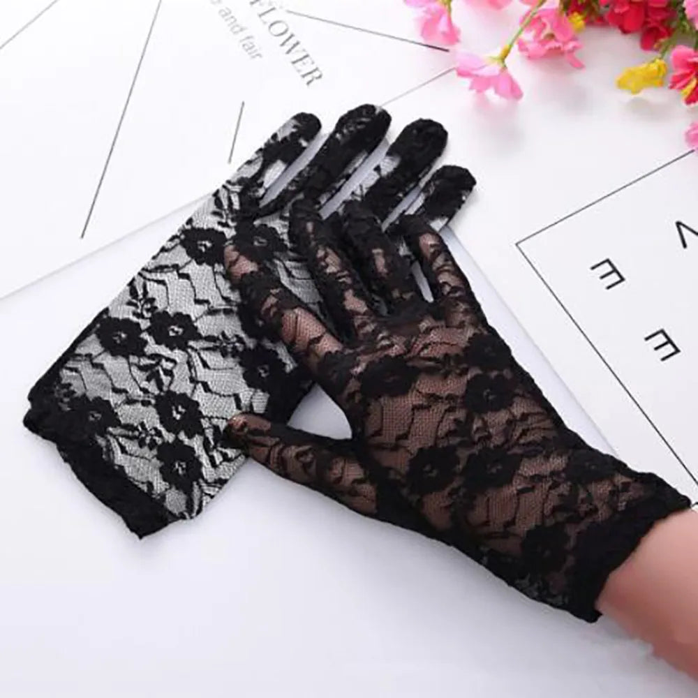 Best Sale Sailor Dance Long Fingerless Womens Sexy Lace Gloves Ladies Half Finger Fishnet Gloves Heated Mesh Mitten Handschoenen Badiee Stylez