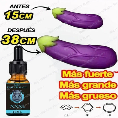 Penis Permanent Thickening, Increase XXL Growth Enlargement Massage Men's Cock Erection Lubricant Plant Extracts Massage Oil - Badiee Stylez