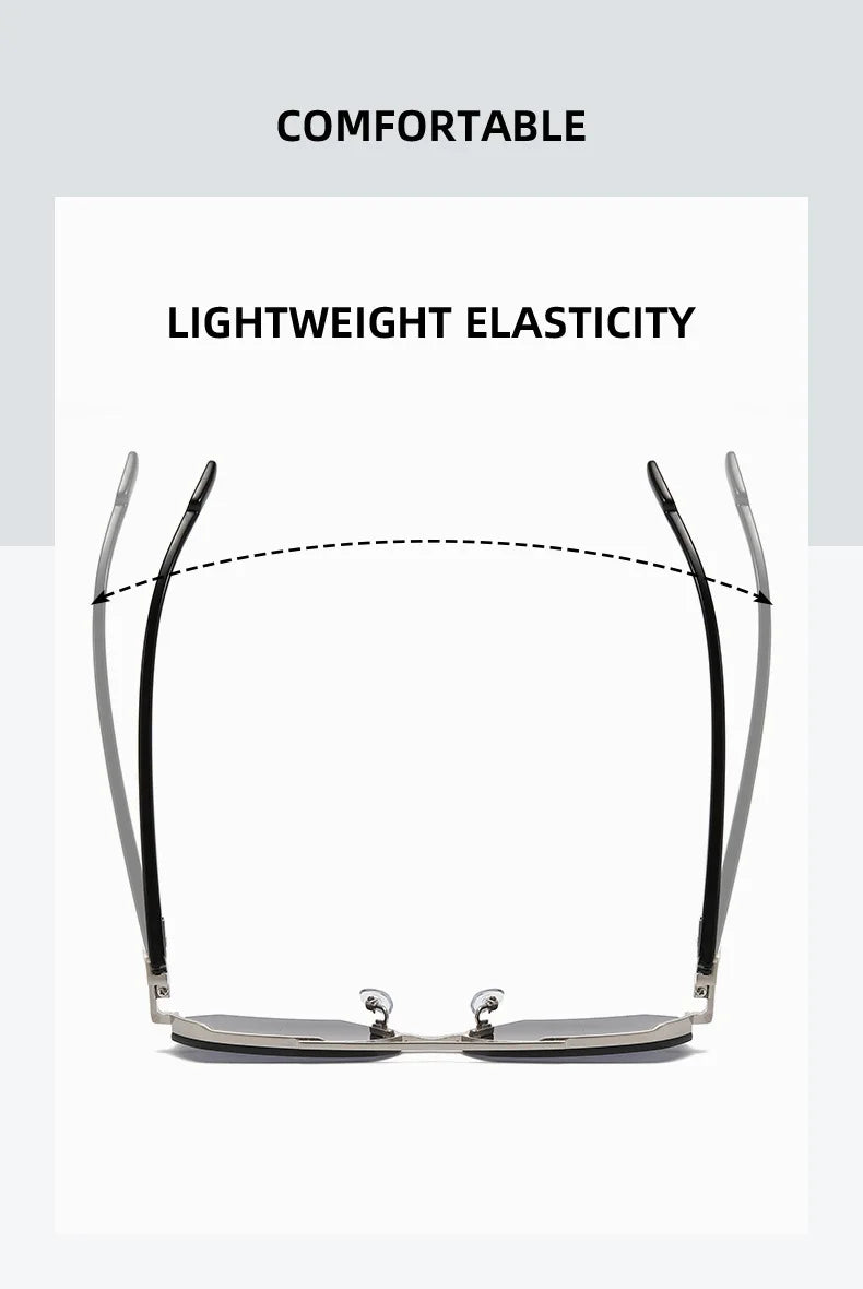 Fashion Half Frame Sunglasses Men Women Classic Big Business Sun Glasses Male Trendy Driving Shades