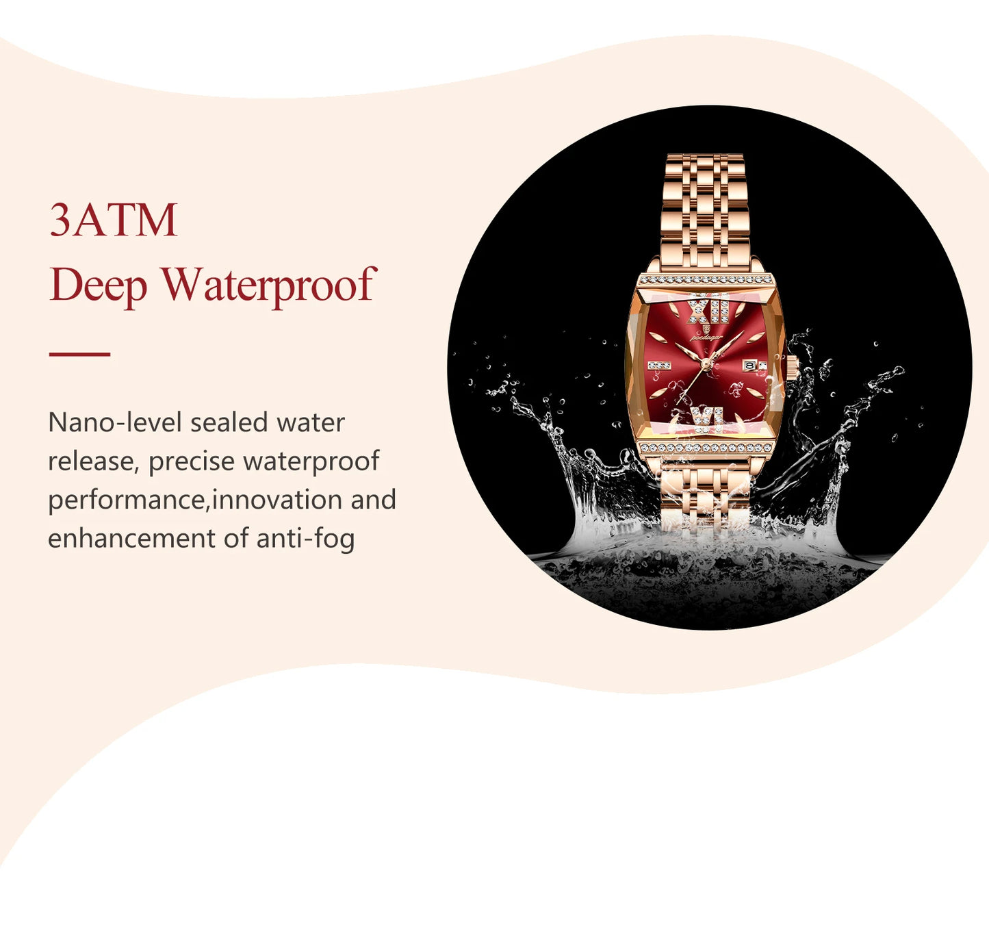 POEDAGAR Diamond Luxury Watch For Woman High Quality Waterproof Date Ladies Quartz Watch Stainless Steel Women Watches Reloj+Box