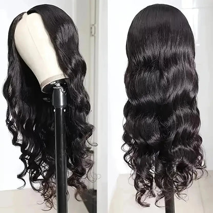 Body Wave V Part Wigs Human Hair 250% Density For Women Full Head Clip In Half Wig No Leave Out Body Wave Wig For Black Women Badiee Stylez