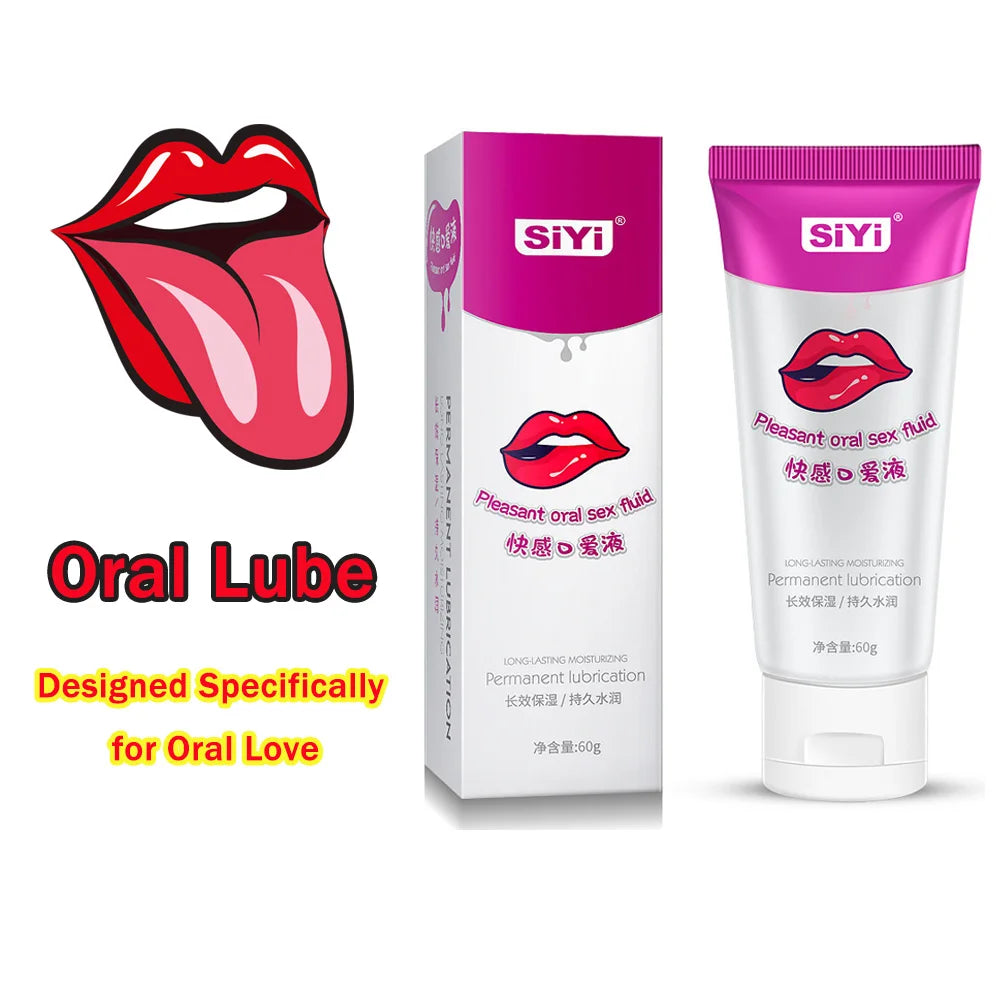 60g Refreshing Oral Lubricant for Couples, Foreplay Lubricant  Enhance Pleasure, Plant-Based Flavour Lube, Non-Sticky