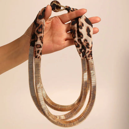 Statement Vintage Leopard Chains Necklace Women Girl Trendy Vintage Wedding Party Jewelry