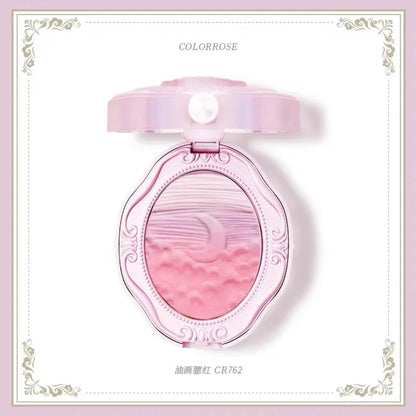 Colorrose Embossed Powder Blush Blue Genuine Nude Makeup Natural Party Blusher Shimmer Pearlescent Highlight Eyeshadow new-762