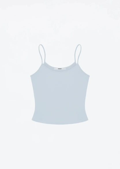Tank Baby Blue Women's Summer Camisole Soy Color Fog Gray New Color Custom Dyed Tight Bottoming Shirt Slim Fit Top Baby Blue