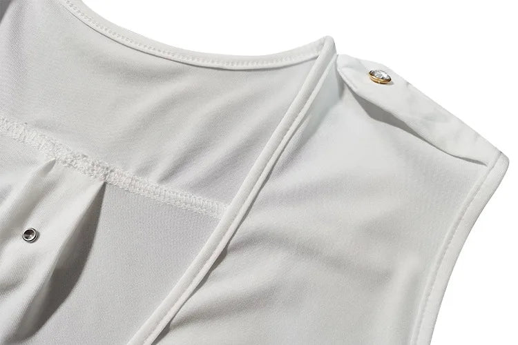 Business Formal Jumpsuit Work Wear Women Romper Elegant Long Deep V Neck Sleeveless High Waist Wrap Jumpsuits Fashion Streetwear Badiee Stylez