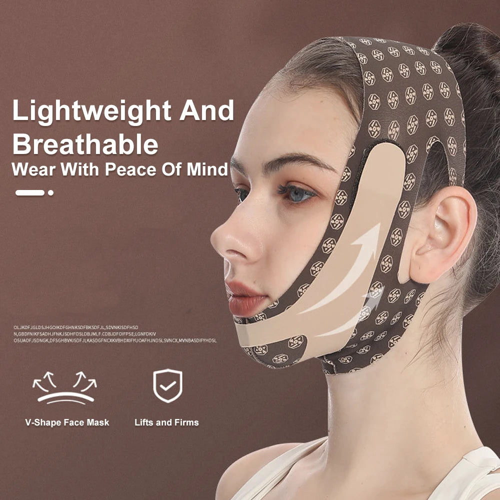 Reusable Face Slimming Bandage V Line Face Shaper Women Chin Cheek Lift Up Belt Facial Massage Strap Face Skin Care Beauty Tools