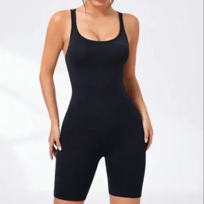Jumpsuit Women Full Seasons Casual Fitness Sporty Playsuit Sleeveless Slim Activewear All In One Jumpsuit Clothing Lady