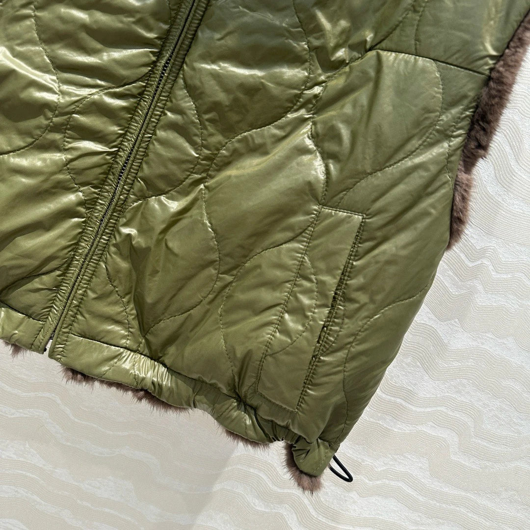 Autumn-winter luxurious short mink zippered vest Badiee Stylez