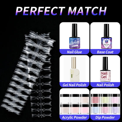 240pcs XS Fake Nails Short Square/Almond False Nail Tips Half Matte Acrylic Square Fingernails DIY For Manicure Extension Tools