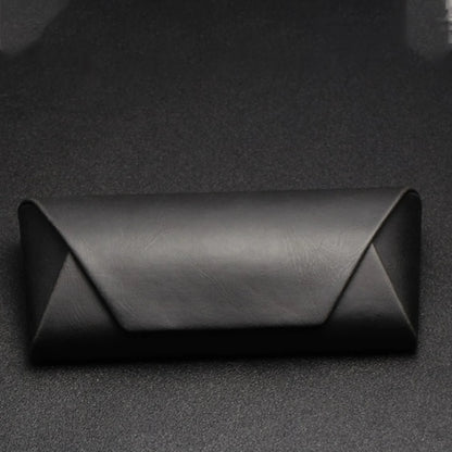 KLASSNUM Brown PU Leather Retro Sunglasses Box Men High Quality Art Anti-compression Myopia Glasses Storage Hard Case Holder Black