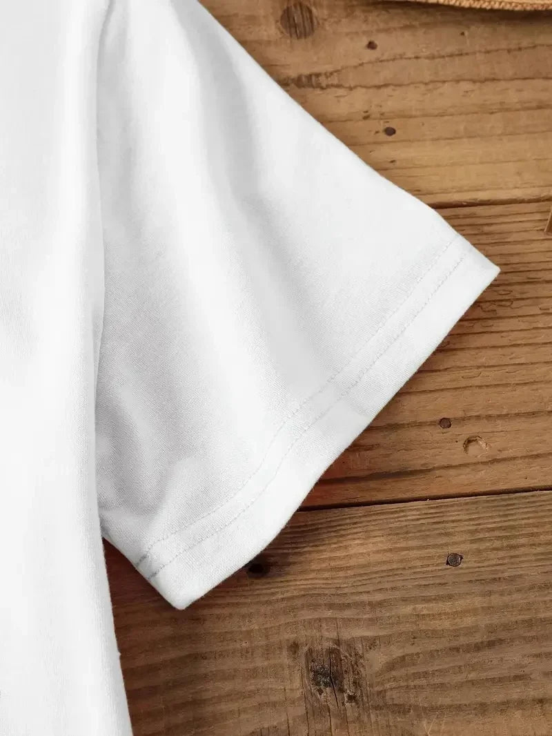 Plus - Size White Round Neck T - Shirt with Heart - Flower - themed Print: Sweet - patterned and Fashion - casual