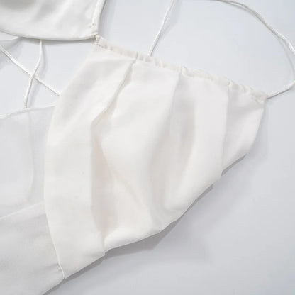 Shestyle 2025 Women Summer Outfits Beachwear Vacation Transparent Mermaid Dress Backless V Neck Spaghetti Strap Hollow Out